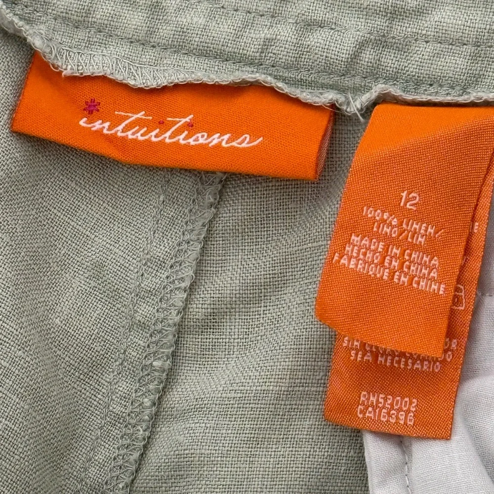 Wide Leg Utility Pants in Sage Green